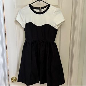 Kate Spade Mini Dress Black Cream Size 0